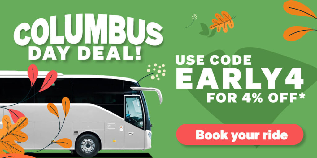 Columbus Day 2024 Bus Deals